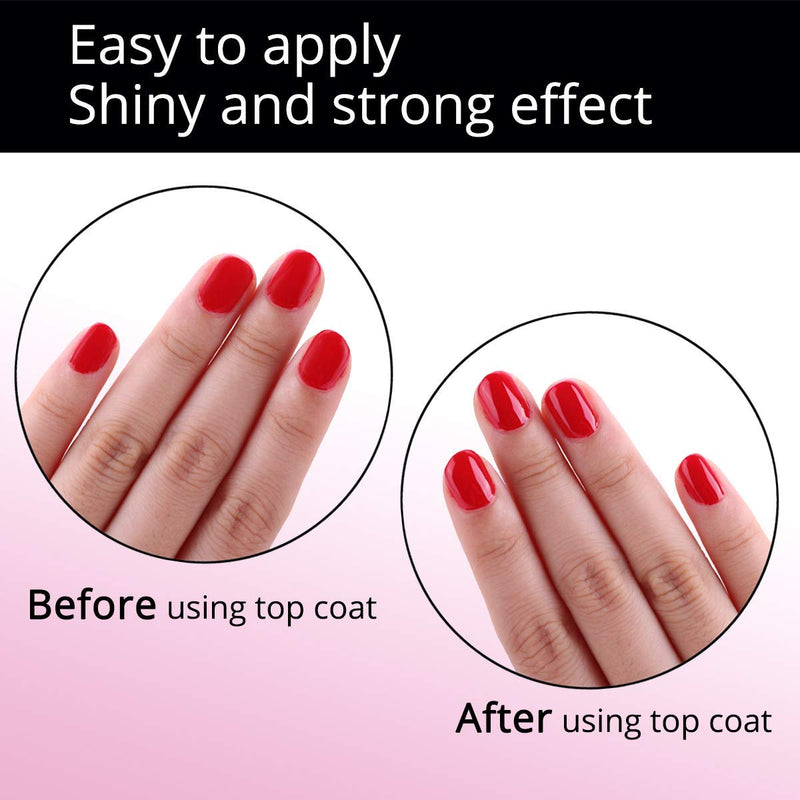 Makartt Matte Top Coat and High Gloss Top Gel Coat Base Coat Set - No Wipe Top Coat, Gel Nail Polish Matte Shine Finish and Long Lasting, Soak Off Gel, 10ml Each Bottle P-47 - BeesActive Australia