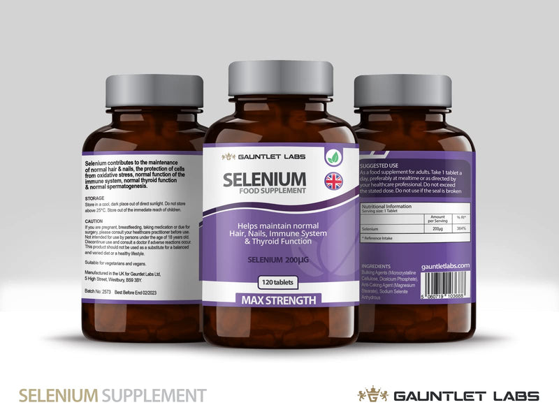 Selenium Tablets | 200mcg Supplement | Immune System & Thyroid Health | Hair, Skin & Nails | Male Fertility | Made in The UK - BeesActive Australia