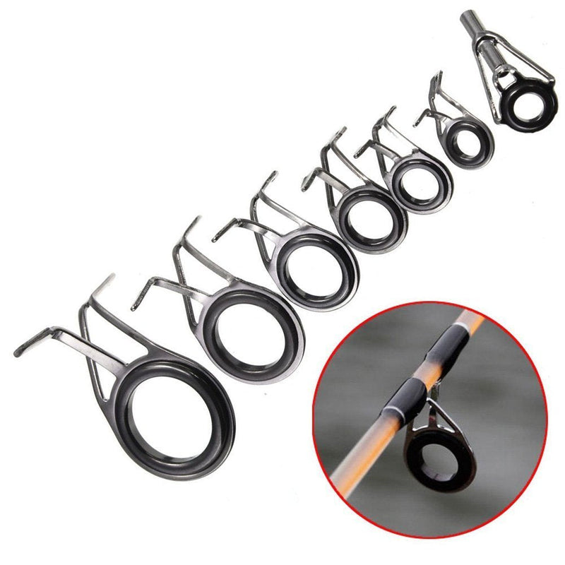 HONBAY 7pcs Set Mixed Sizes Fishing Rod Eyes Guides Line Rings Repair Kit - BeesActive Australia