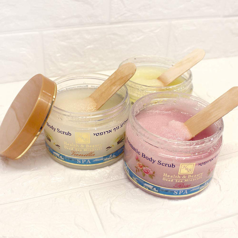 H&B Exfoliating Body Scrub Soft Scrub Body Scrubs Dead Sea Minerals (Rose) Rose - BeesActive Australia