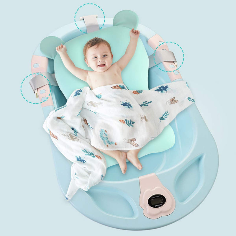 Bath Pad,Floating Soft Baby Bath Support,Tub Cushion Seat Anti-Slip Bathtub Pad for 0-12M Gift for New Moms - BeesActive Australia