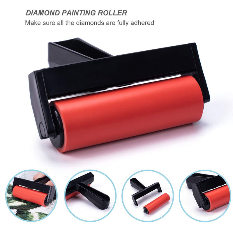Suptikes 22 Pieces 5D Diamonds Painting Tools and Accessories Kits with Diamond Painting Roller and Diamond Embroidery Box for Diamond Painting Art Red - BeesActive Australia