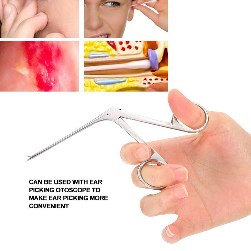 Ear Forceps, Professional Stainless Steel Ear Picking Pliers Aural Forceps for Ear Cleaning - BeesActive Australia