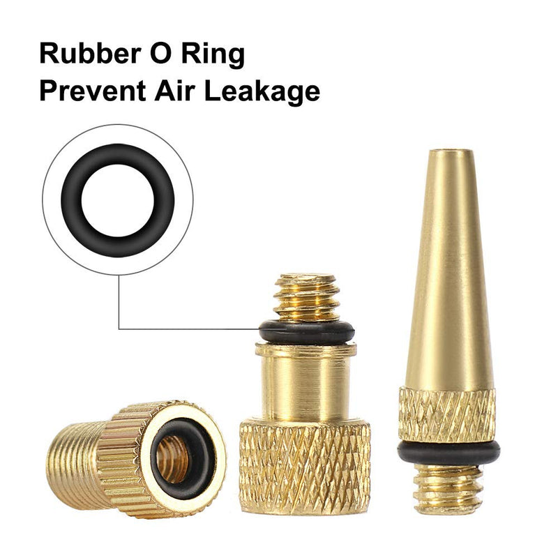 YASI Bicycle Presta Schrader Valve Adaptor, 16PCS Brass Bike Pump Adapters, Ball Pump Needle, Balloon Inflatable Toys Nozzle Inflator Adapter, Air Pump Accessories for Standard Pump or Air Compressor - BeesActive Australia