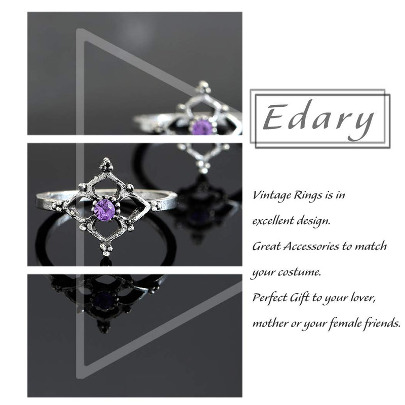 Edary Boho Rings Set Silver Joint Knuckle Rings Crystal Ring for Women and Girls.(7PCS) - BeesActive Australia