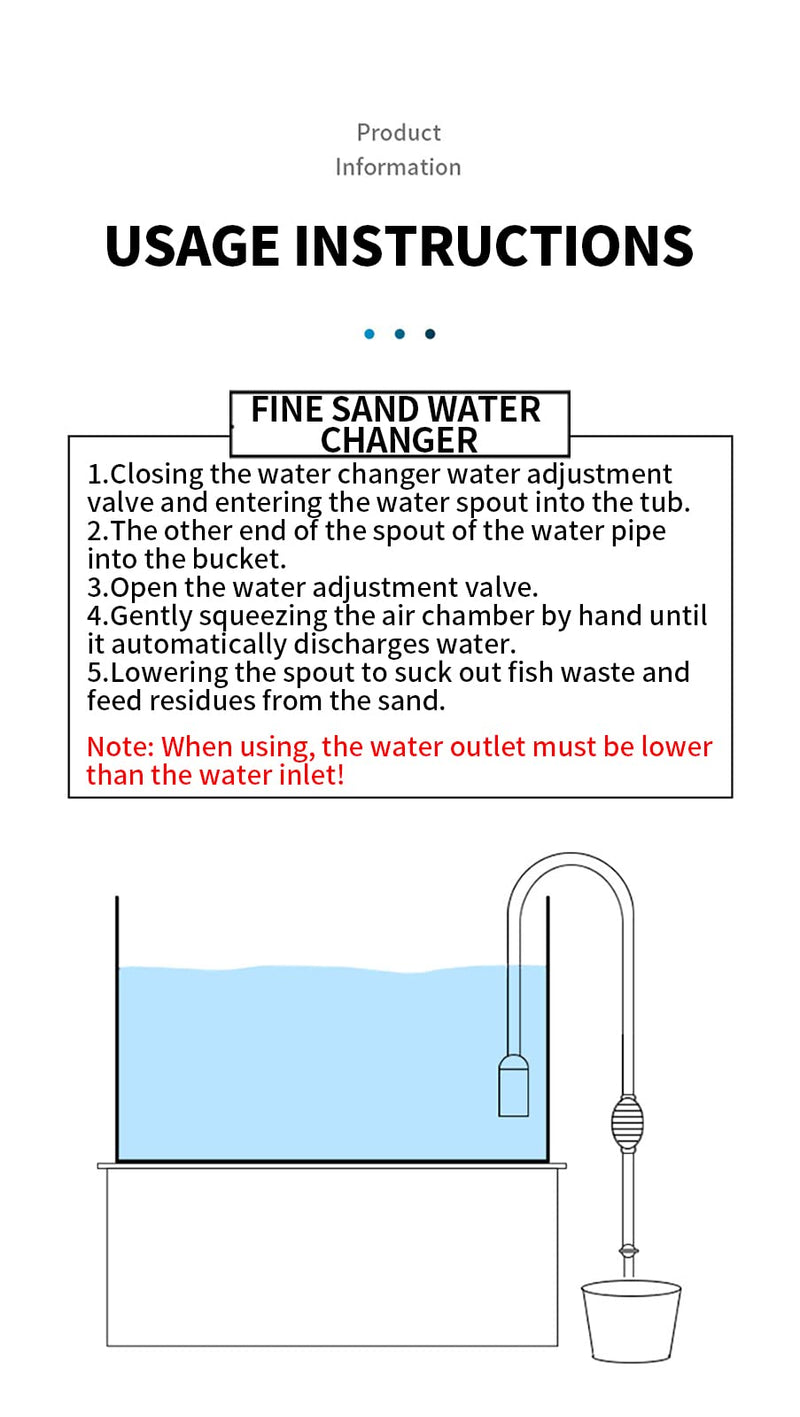 HappyPIG Hose Fish Tank Water Change, Aquarium Water Changer,Aquarium Vacuum with Valve Switch Siphon Sand Cleaner for Aquarium Water Change（5.58ft） - BeesActive Australia