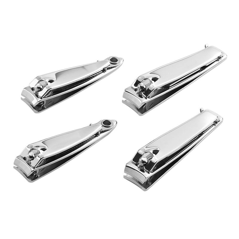 4 Pcs Nail Clippers For Fingernails and Tonenail by QLL - Swing Out Nail Cleaner/File - Sharpest Stainless Steel Clipper - Wide Easy Press Lever - Best Quality Nail Cutter - BeesActive Australia