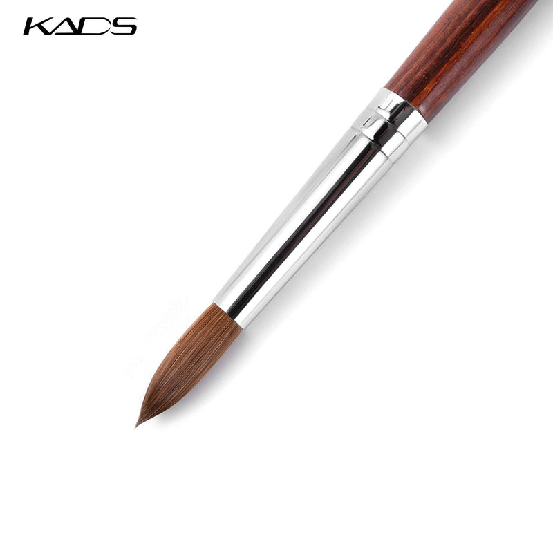 KADS Kolinsky Sable Pen Red Wood Acrylic Brush for Nail Art Nail Art Manicure Tool Acrylic Nail Brushes-12# size12 - BeesActive Australia