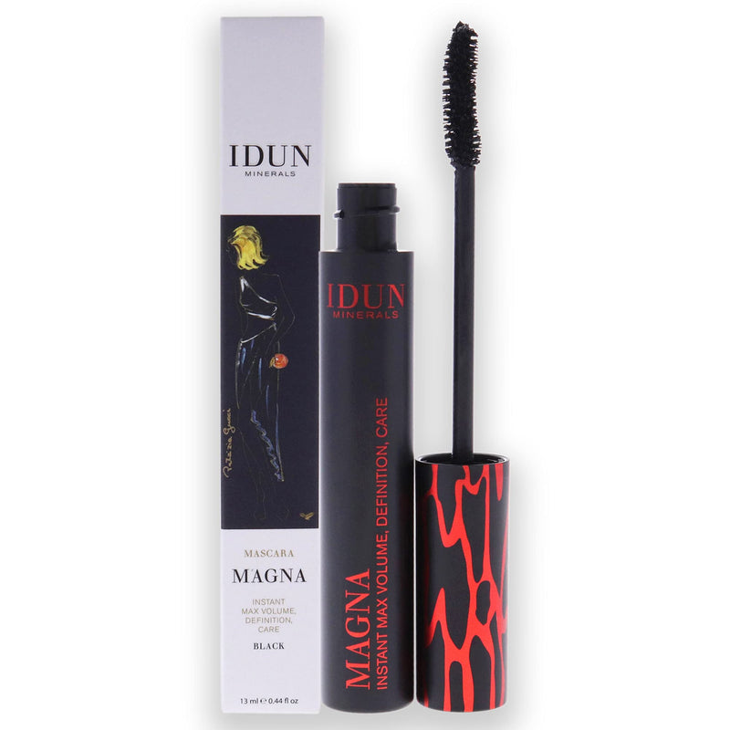 IDUN Minerals Mascara, Magna - Volume & Definition - Creates Perfect Separation - Nickel & Chromium Natural Pigments, Ophthalmologically Tested, Safe for Sensitive Eyes & Contact Lens - Black, 0.43 oz - BeesActive Australia