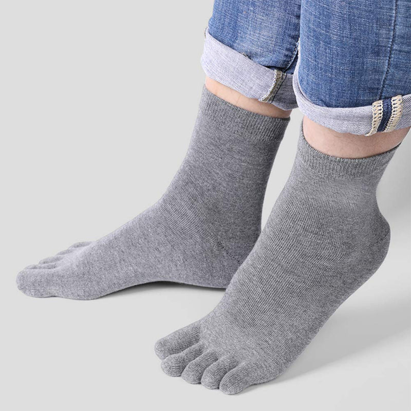 [AUSTRALIA] - Meaiguo Toe Socks Running Five Finger Crew Cotton for Men Women 3-4 Pack Multicoloured 