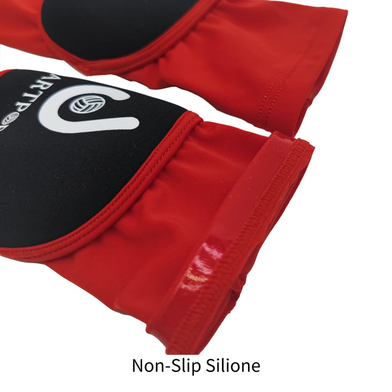 Volleyball Arm Sleeves Passing Forearm Sleeves with Protection Pad and Thumbhole for Youth Protect Arms from Sting 1 Pair Red 12” - BeesActive Australia