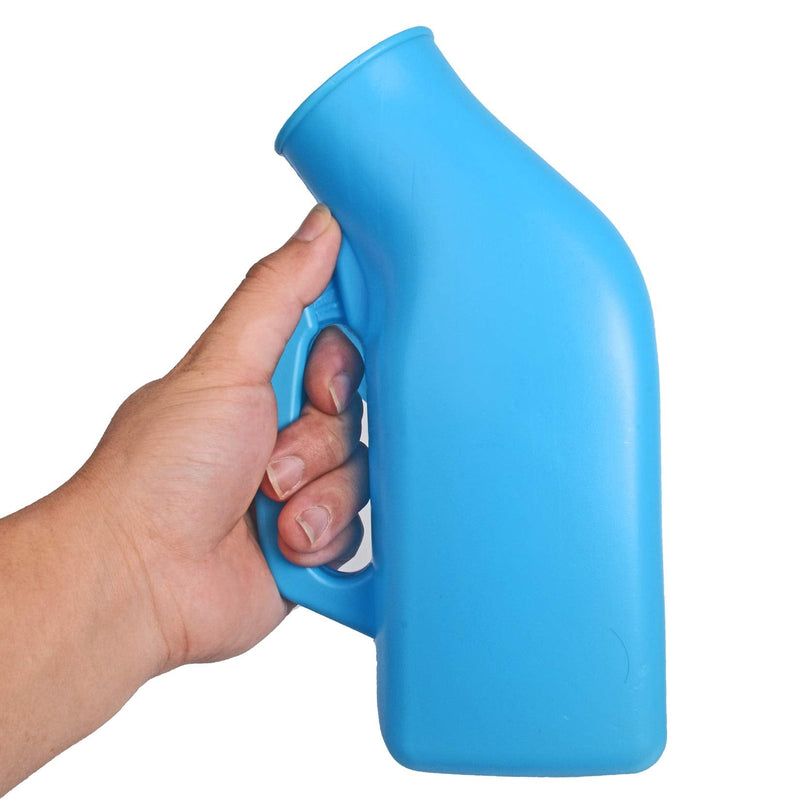 Urinals for Men Thick Firm Portable Urinal, Urine Collection for Hospital, Incontinence, Elderly, Travel Bottle and Emergency (Blue) Blue - BeesActive Australia