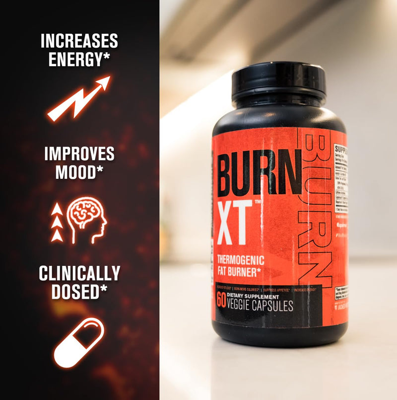 Burn-XT Clinically Studied Fat Burner & Weight Loss Supplement - Appetite Suppressant & Energy Booster - Fat Burning Acetyl L-Carnitine, Green Tea Extract, & More - 60 Natural Diet Pills 60 Count (Pack of 1) - BeesActive Australia