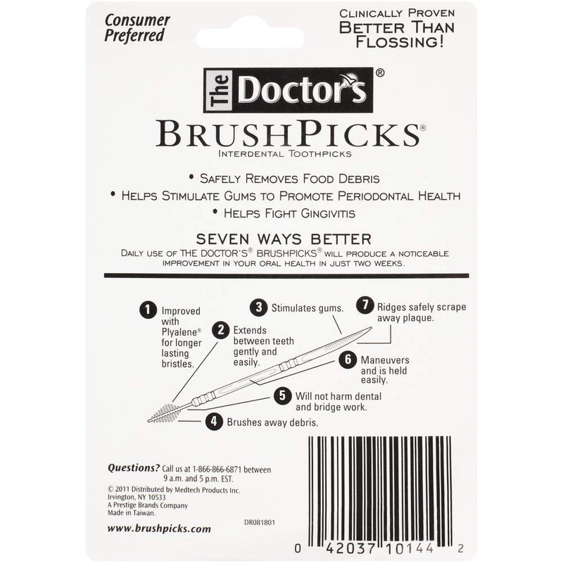 The Doctor's BrushPicks Interdental Toothpicks, 275 Picks Pack of 1 275 Count (Pack of 1) - BeesActive Australia
