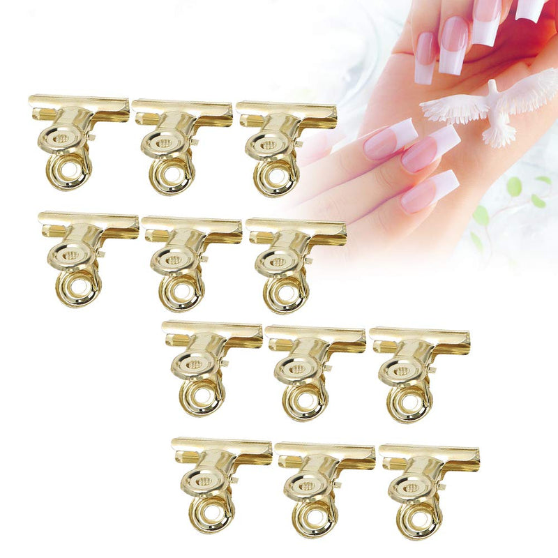 【2021 New Year's Special】Nail Pinching Clips, Nail Art Clip, Standard Size Nail Maintenance Nail Lovers for Nail Salon Professional Manicurist(Golden) Golden - BeesActive Australia