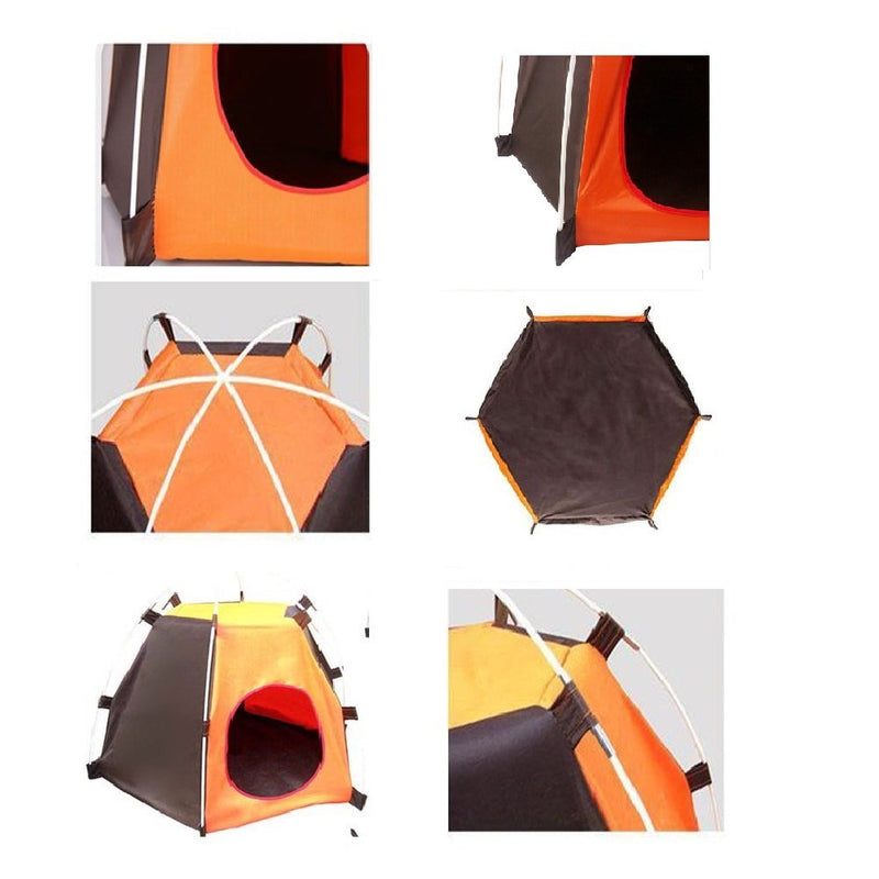 Portable Pet Camping Tent Outdoor Play Tent House for Dogs Cats Puppy Kitty - Foldable Waterproof Play Toy House Tent Bed Crate for Small Animal - BeesActive Australia
