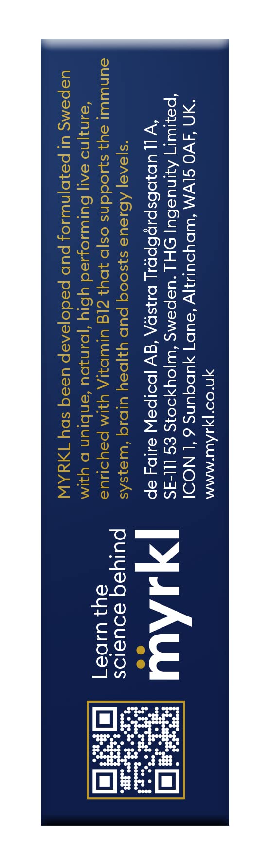 Myrkl | Food Supplement | Scientifically Tested | with Vitamin B12 | Natural | Vegan | 30 Capsules - BeesActive Australia