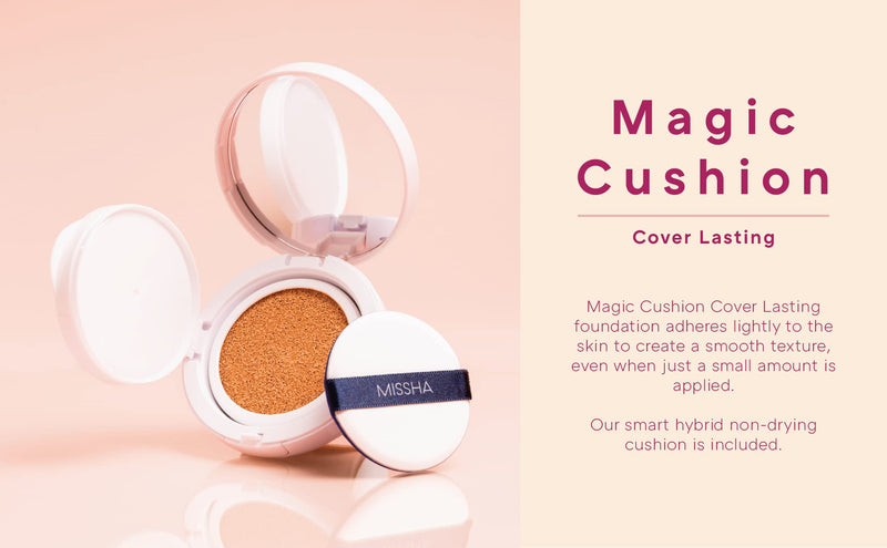 Missha Magic Cushion Cover Lasting Foundation SPF50+/PA+++, 23 Natural Beige 15 g - BeesActive Australia