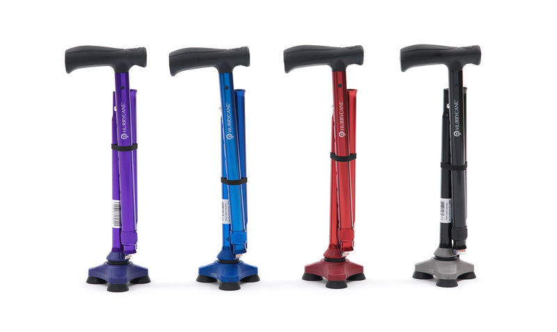 Drive DeVilbiss Healthcare Drive Devilbiss Healthcare Drive Hurrycane Folding All Terrain Cane Walking Stick Black - BeesActive Australia