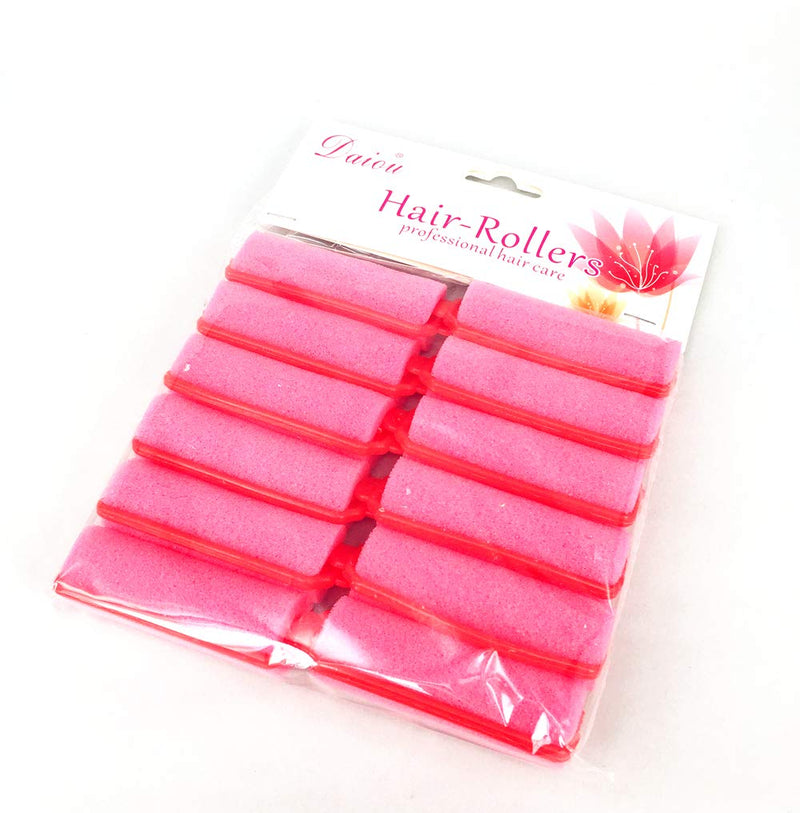 wordmouk 36 Pieces Foam Sponge Hair Rollers Pink Hair Rollers Soft Sponge Curlers DIY Hair Styling Hairdressing Tools for Women Kids (20 mm) - BeesActive Australia