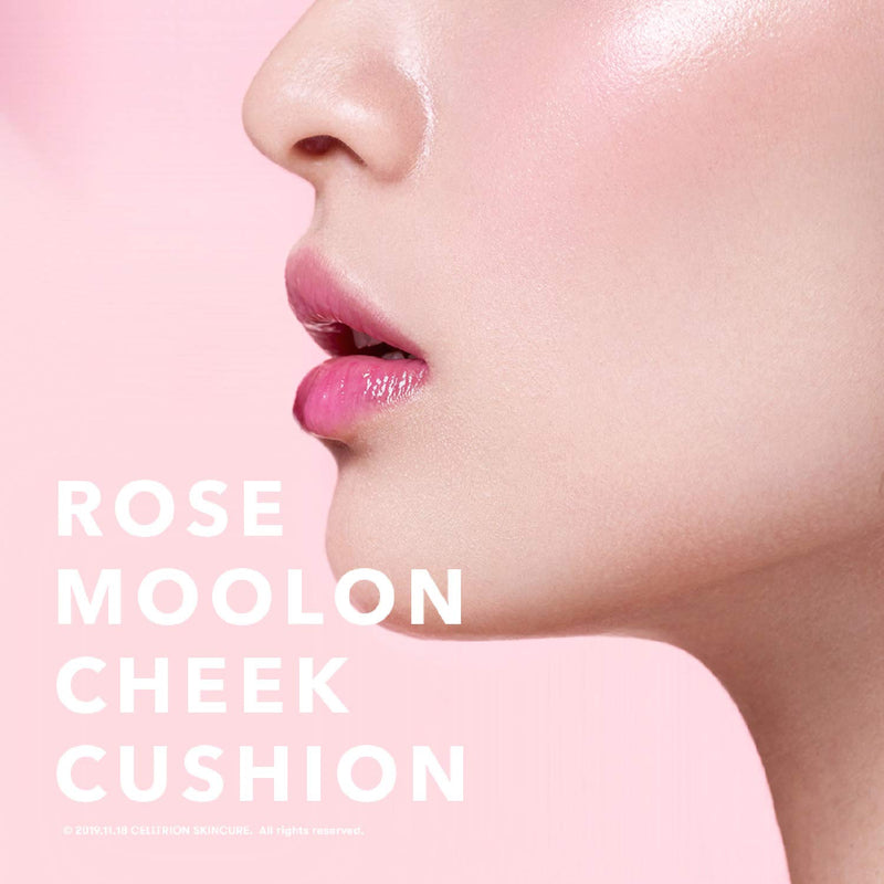 Hanskin Rose Moolon Cheek Cushion, Rosy Blush Natural Glow, Dewy Blush Cheek Tint, Easy to Blend [Mood Red / 6.5g] Mood Red - BeesActive Australia