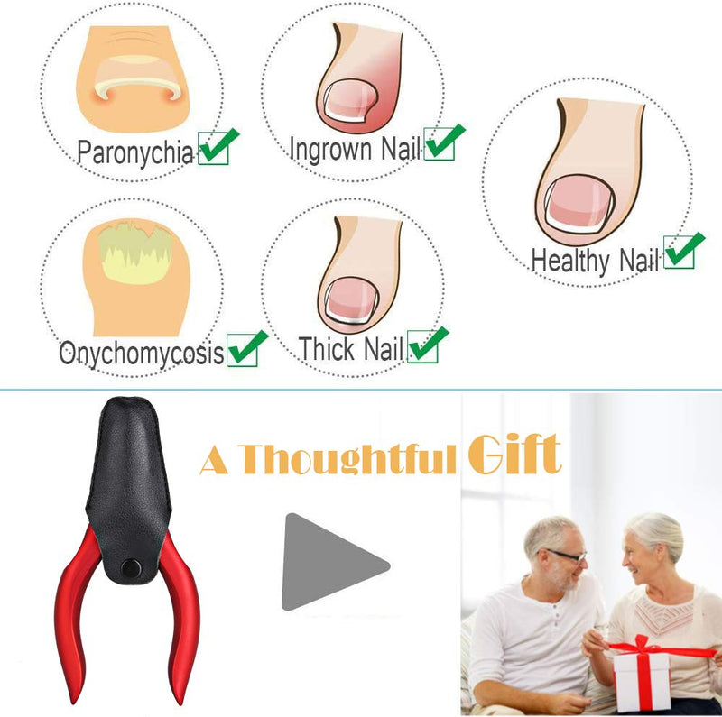 Toenail clippers for elderly, Used For Thick Toenails 、Fungi Toenails 、Ingrown Toenails. Long Handle, Leather Packaging, Safe Storage … Thick nails - BeesActive Australia