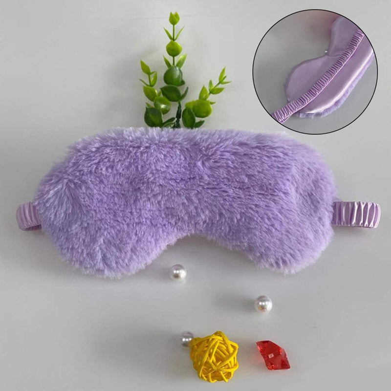 4 Pcs Plush Eye Mask Soft Fluffy Plush Eye Mask Sleep Mask Adjustable for Kids Adult Women - BeesActive Australia