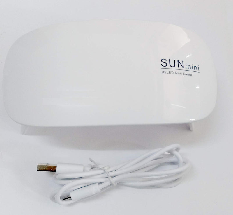 Nail Dryer Mini, 6W LED UV Portable Nail Dryer Curing Lamp Light for Gel Based Polish USB Power with 45s/60s Timer Setting (White) White - BeesActive Australia