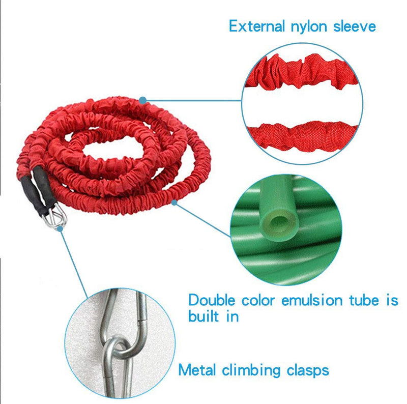 YNXing Resistance Training Rope Explosive Force Bounce Physical Training Resistance Rope Improving Speed, Stamina and Strength 6.6ft Elastic rope - BeesActive Australia
