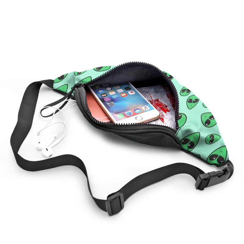 Alien Fanny Pack For Men Women,With Adjustable Zipper Lightweight Strap Waist Pack For Casual Running Hiking Alien - BeesActive Australia
