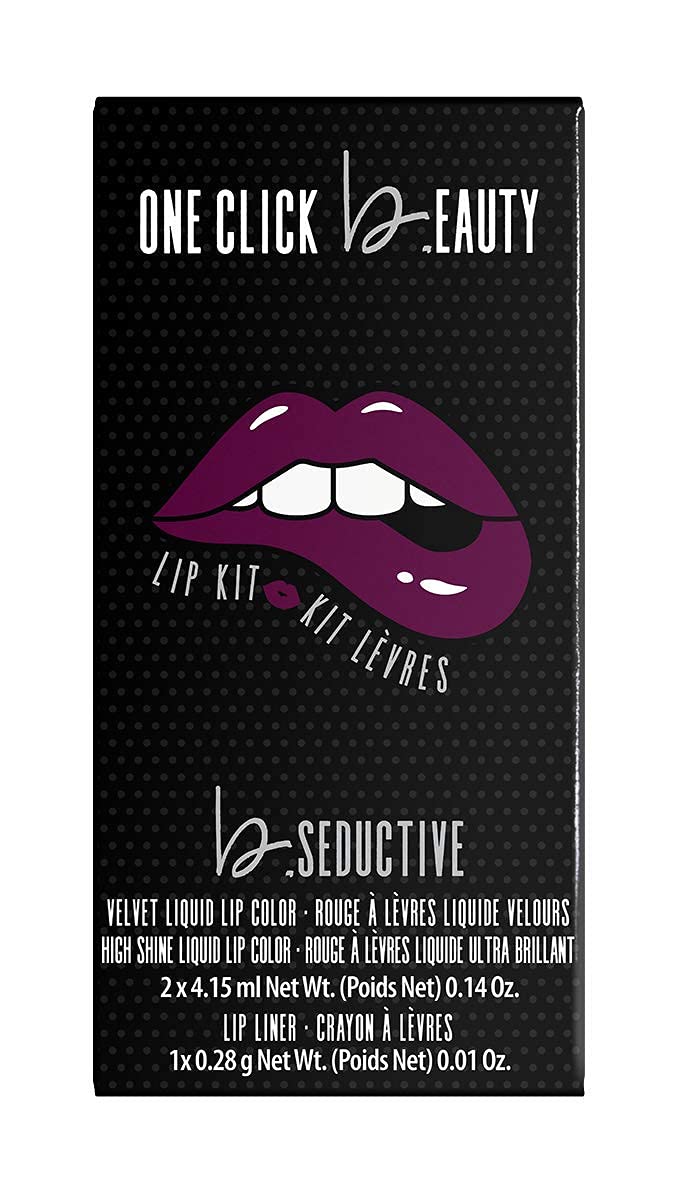 One Click Beauty b.SEDUCTIVE 3-Piece Lip Kit, Longwear Makeup, The Berries - BeesActive Australia