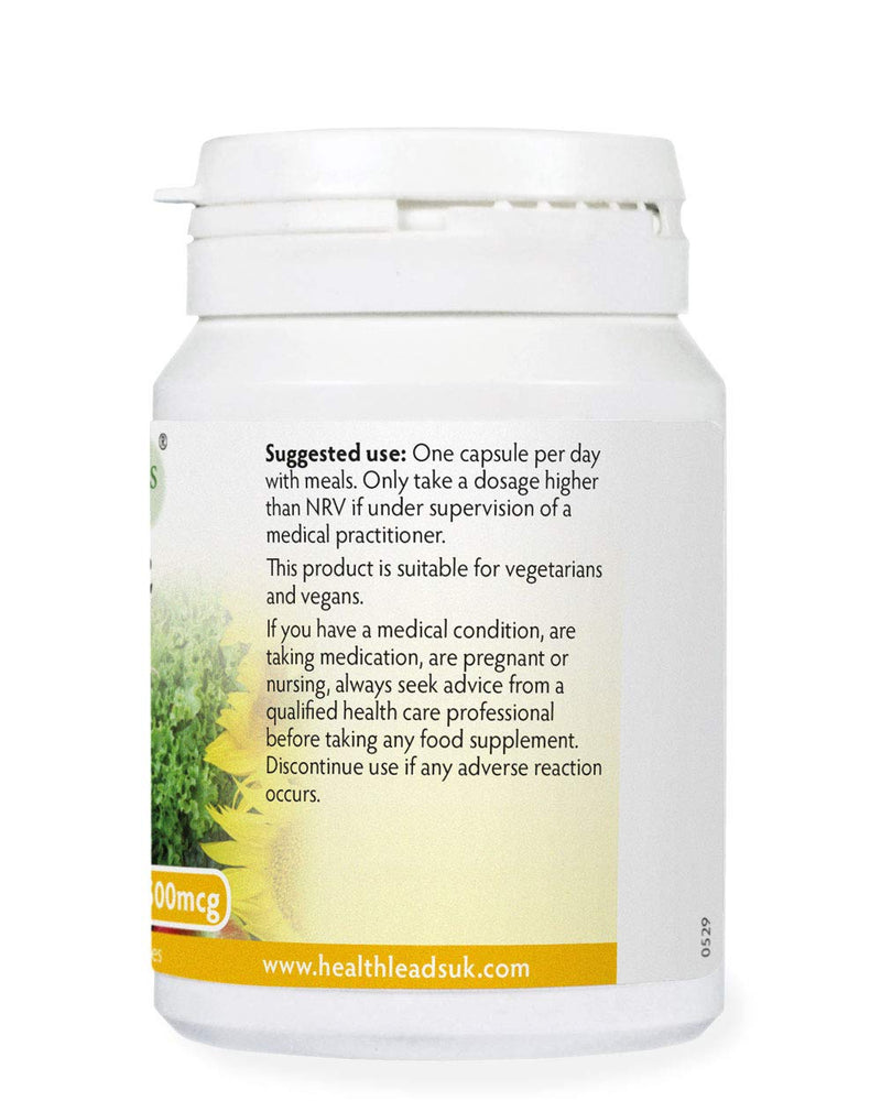 Vitamin B12 Methylcobalamin 500mcg 180 Capsules, Magnesium Stearate Free & No Nasties, B12 contributes to The Reduction of Tiredness and Fatigue, Normal Function of The Immune System, Made in UK - BeesActive Australia