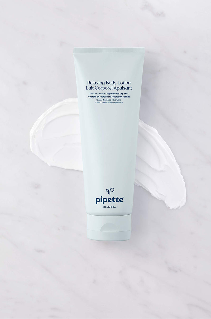 Pipette Relaxing Body Lotion with aromatherapeutic blend of bergamot, mandarin orange, and geranium flower (8 fl oz) - BeesActive Australia