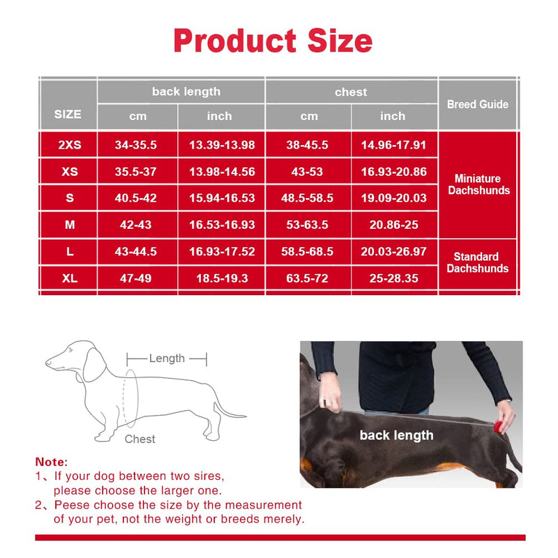 Dachshund Coats for Medium Small Large Dogs, Dachshund Cold Weather Coat, Cold Weather Dachshund Coats, Dachshund Cold Coat Red - BeesActive Australia