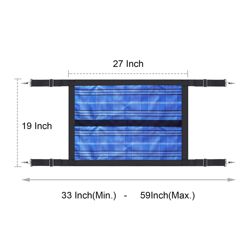 NA NA Horses Stall Guard with Adjustable Straps and Sturdy Spring Hooks, Designed to Keep Horses Safe and Comfortable, 27"x19" (Blue) - BeesActive Australia