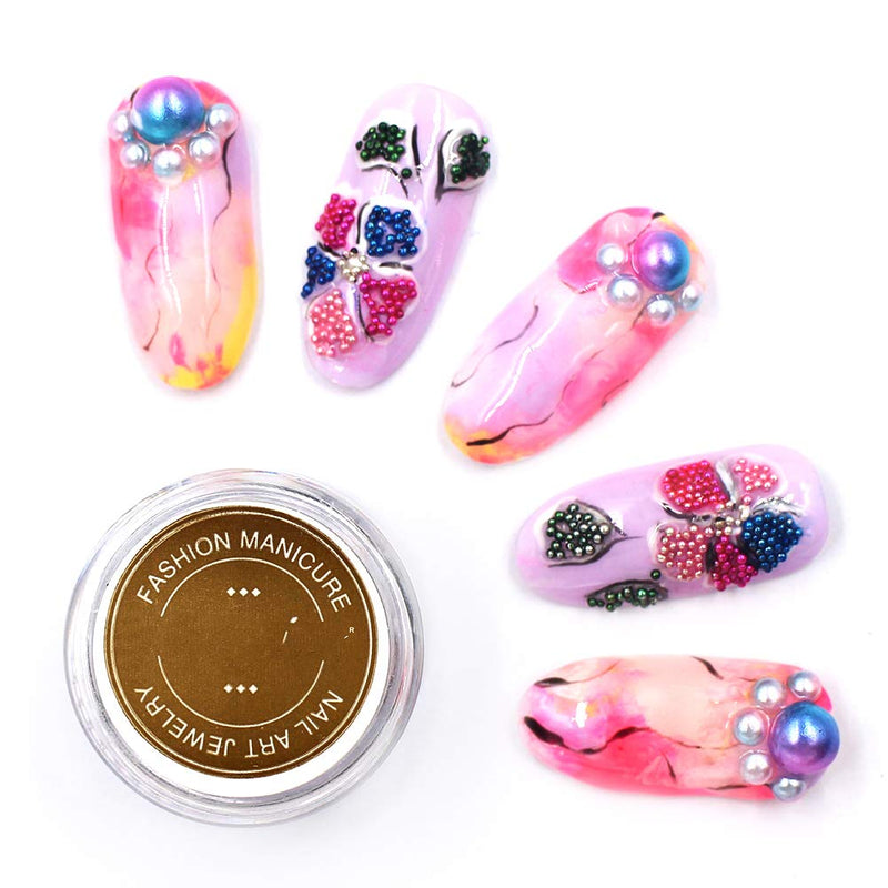 YesLady 12 Colors Nail Art Caviar Beads 3D Craft Micro Eye Makeup Gems Decoration - BeesActive Australia