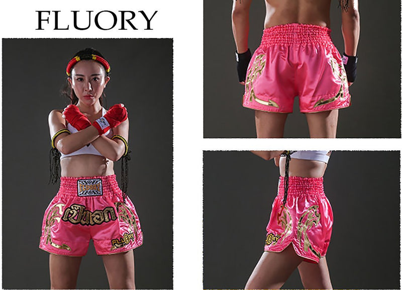 [AUSTRALIA] - FLUORY Muay Thai Fight Shorts,MMA Shorts Clothing Training Cage Fighting Grappling Martial Arts Kickboxing Shorts Clothing Mtsf19fen XX-Large 