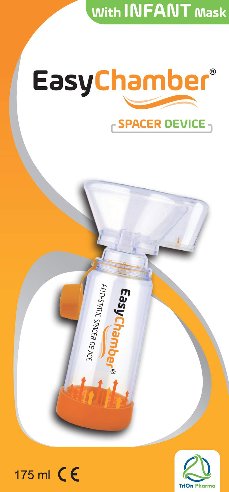 EasyChamber Anti-Static Spacer Device with Infant Mask, Inhaler Chamber, use with Metered Dose Inhaler, BPA and Latex Free - BeesActive Australia