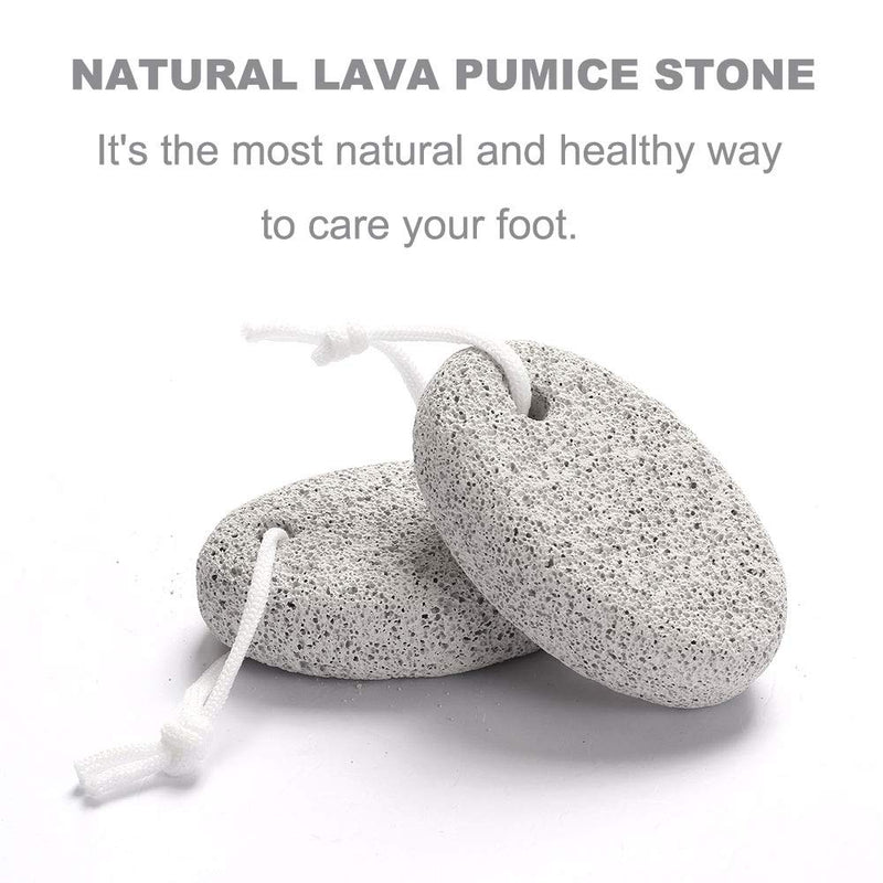 Natural Pumice Stone for Feet, Borogo 2-Pack Lava Pedicure Tools Hard Skin Callus Remover for Feet and Hands - Natural Foot File Exfoliation to Remove Dead Skin, Heels, Elbows, Hands - BeesActive Australia