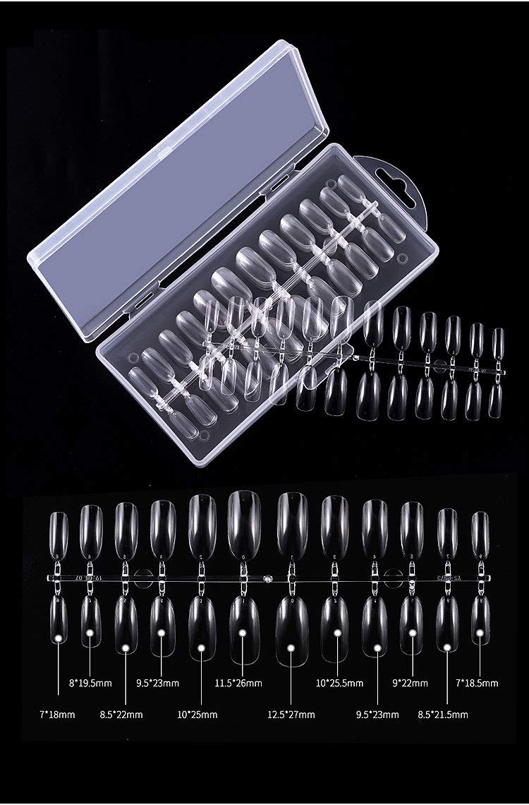 Clear Nails Tips,240PCS Coffin Nail Tips Press on Nail Tips Acrylic Nails False Nail Tips DIY Transparent False Nail Art Tips Artificial Nails with Case for Nail Salons and DIY Nail Art,Shape #6 Shape #6 - BeesActive Australia