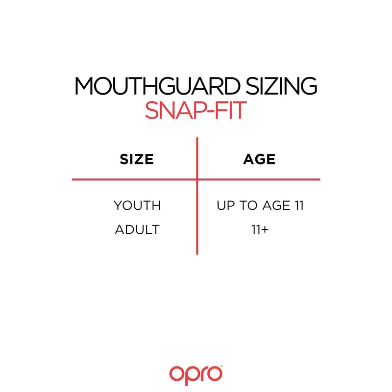 OPRO Snap-Fit Instant Adult and Kids Sports Mouthguard, Youth Mouthpiece for Football, MMA, Lacrosse, Rugby and Other Contact Sports - No Boiling or Fitting Required, Kids, White - BeesActive Australia