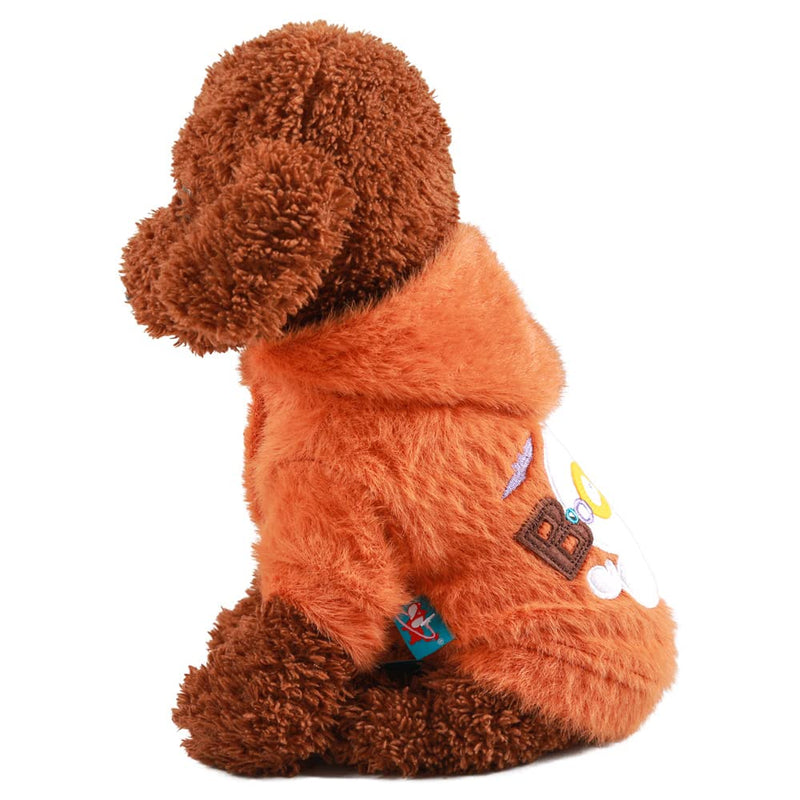 AIHANCH Dog Halloween Costume Cute Ghost Hoodie Winter Warm Fleece Dog Clothes Two-Legged Dog Outfits for Small Dogs Puppy - BeesActive Australia