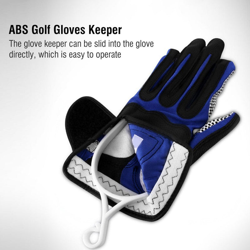FINGER TEN Golf Gloves Stretcher Holder Hanger Keeper Dryer Shaper Tool Accessories Durable Glove Support Frame Guardian Hook to Bag Gifts for Men Women Golfer White - BeesActive Australia