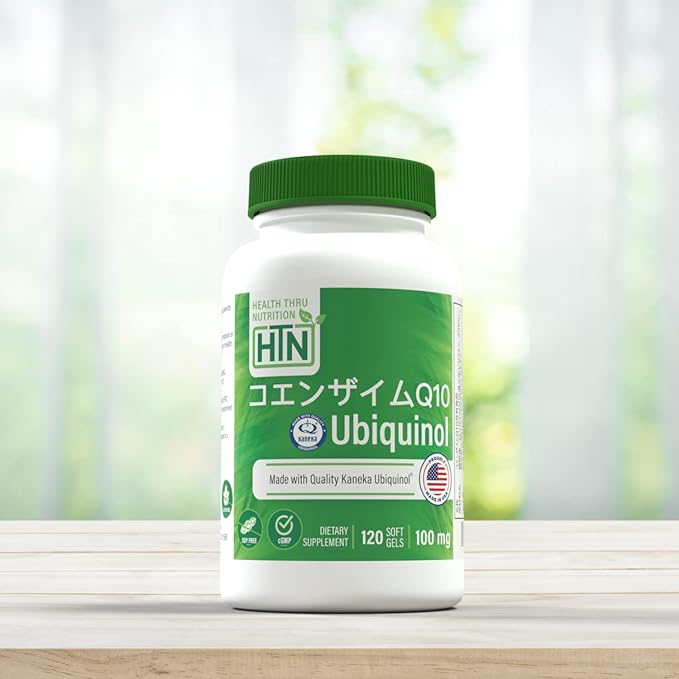 Health Thru Nutrition Ubiquinol 100mg - Kaneka Reduced Coenzyme Q10 Enhanced Bioavailability, Coenzyme Q10, Non-GMO, Soy-Free (120 Softgels) - BeesActive Australia