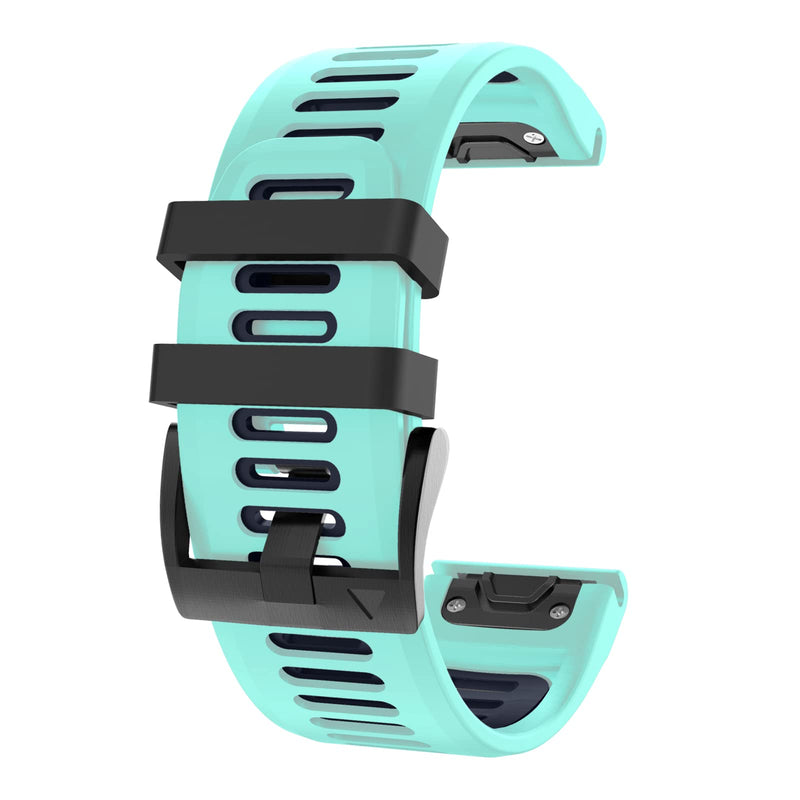 OVERSTEP Compatible with Fenix 6 Watch Band for Garmin Fenix 6 Pro/Fenix 5/Fenix 5 Plus/Fenix 7/Forerunner 935/Forerunner 945/Approach S60/Quatix 5 Smartwatch(Teal) Teal - BeesActive Australia