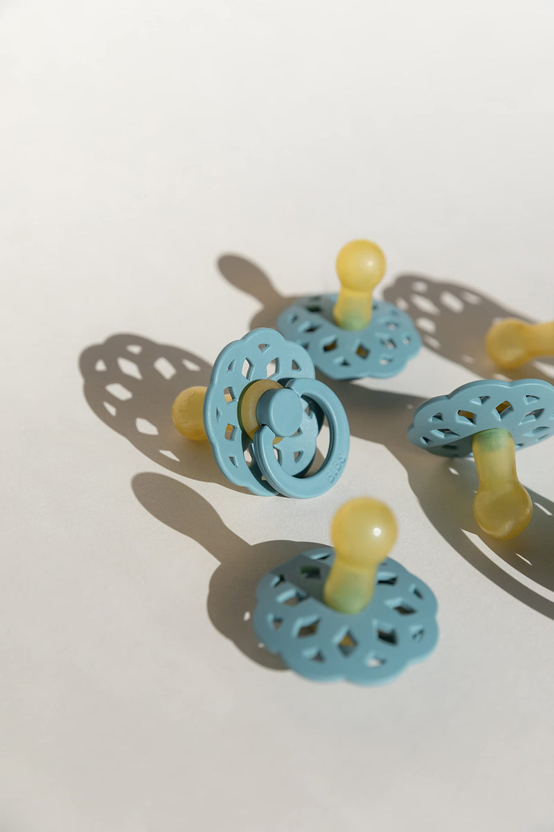 New BIBS Pacifiers - Boheme Collection | BPA-Free Baby Pacifier | Made in Denmark | Set of 2 | Baby Blue/Island Sea | 6-18 Months - BeesActive Australia