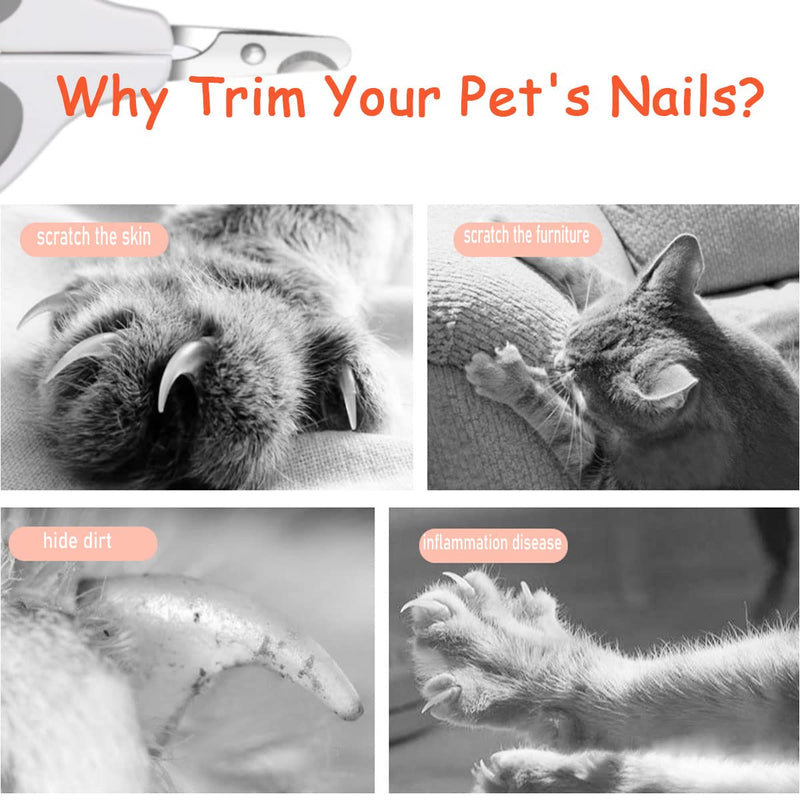 617 CTNRRL Pets Nail Clippers and Trimmers for Large or Small Cats and Dog,Stainless Steel Trimming Grooming Tool with Safety Latch & Spring for Home & Professional Use - BeesActive Australia