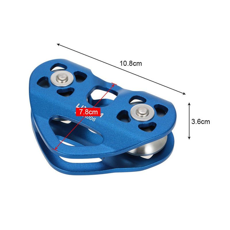 Lixada Zipline Pulley 30KN Trolley Rescue for 1/4 5/16 3/8 1/2 Cable Backyard Zipline, Hauling, Rigging and Commercial Purposes,Holds Upto 6700lbs Dark Blue - BeesActive Australia