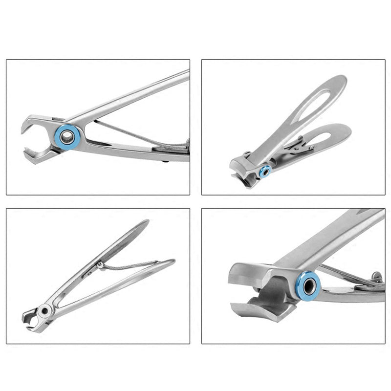 Nail Clippers, Professional Grade Stainless Steel Fingernail Toenail Clippers for Thick Nails, 15mm Wide Jaw Opening Nail Cutter for Men and Women with Nail File - BeesActive Australia