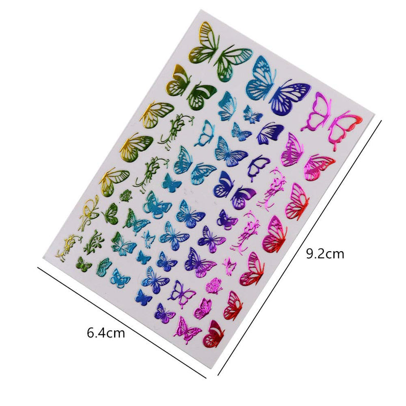 4Sheets Butterfly Nail Art Stickers Decals Butterfly Shapes Nail Art Decoration - BeesActive Australia